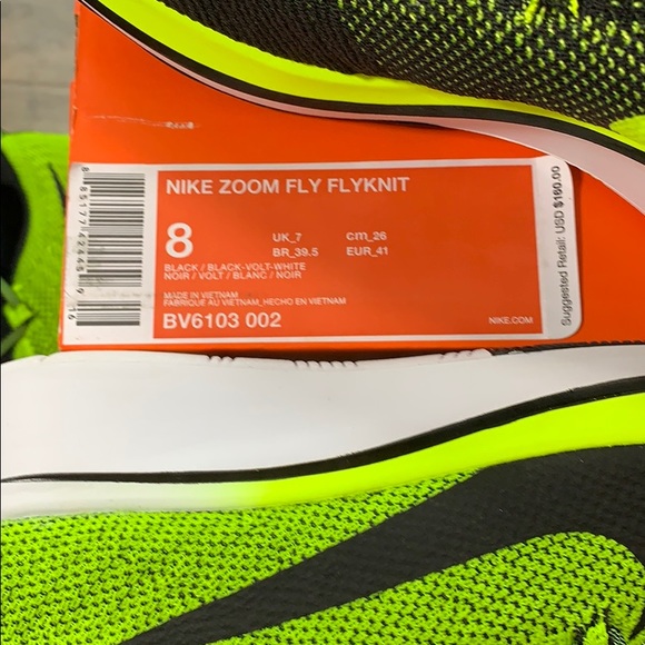 NIKE ZOOM FLY FLYKNIT black/black-volt-white - Picture 12 of 16
